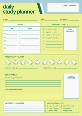 Customize 622+ Student Planner Templates Online - Canva