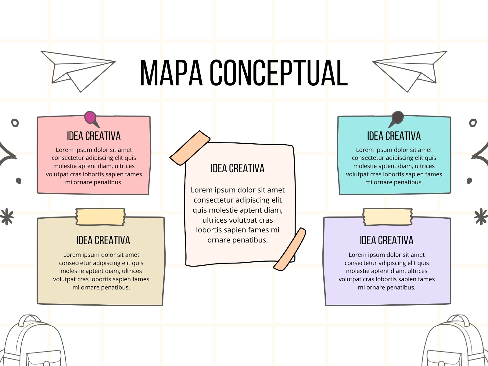 Grafico Mapa Conceptual Moderno Multicolor