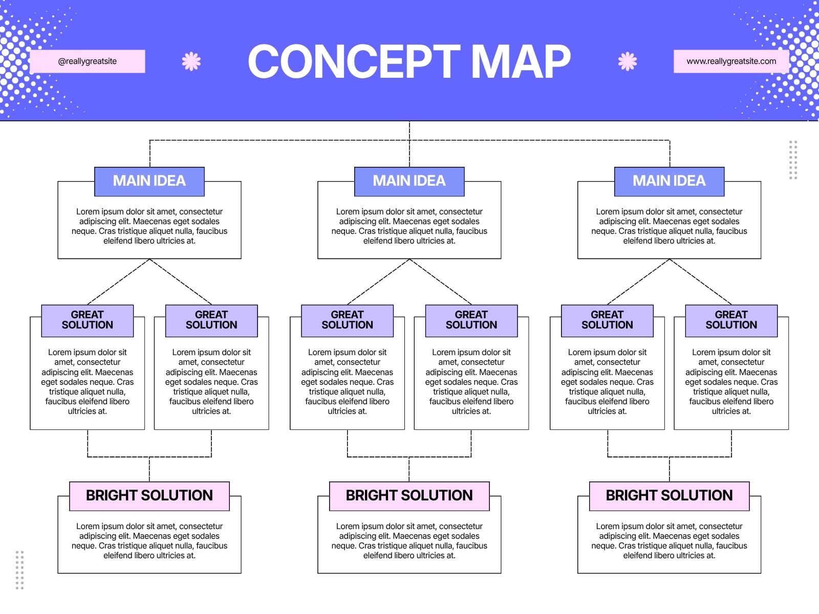 Blue and Purple Modern Concept Map Graph
