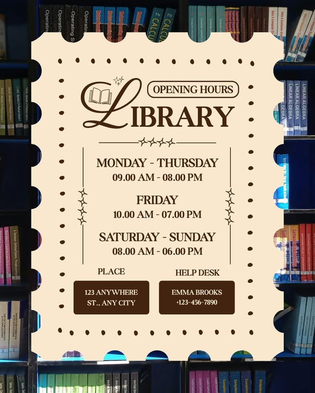 Free and customizable library templates