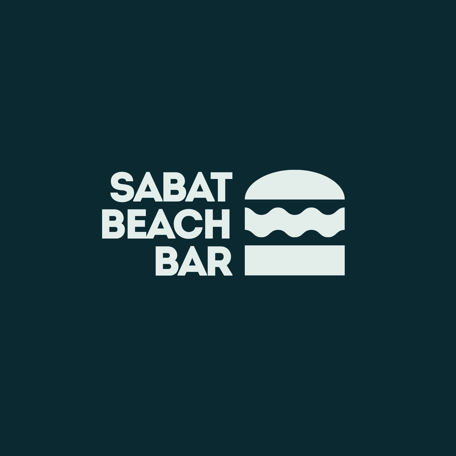 Logo Chiringuito Playa Minimalista Azul