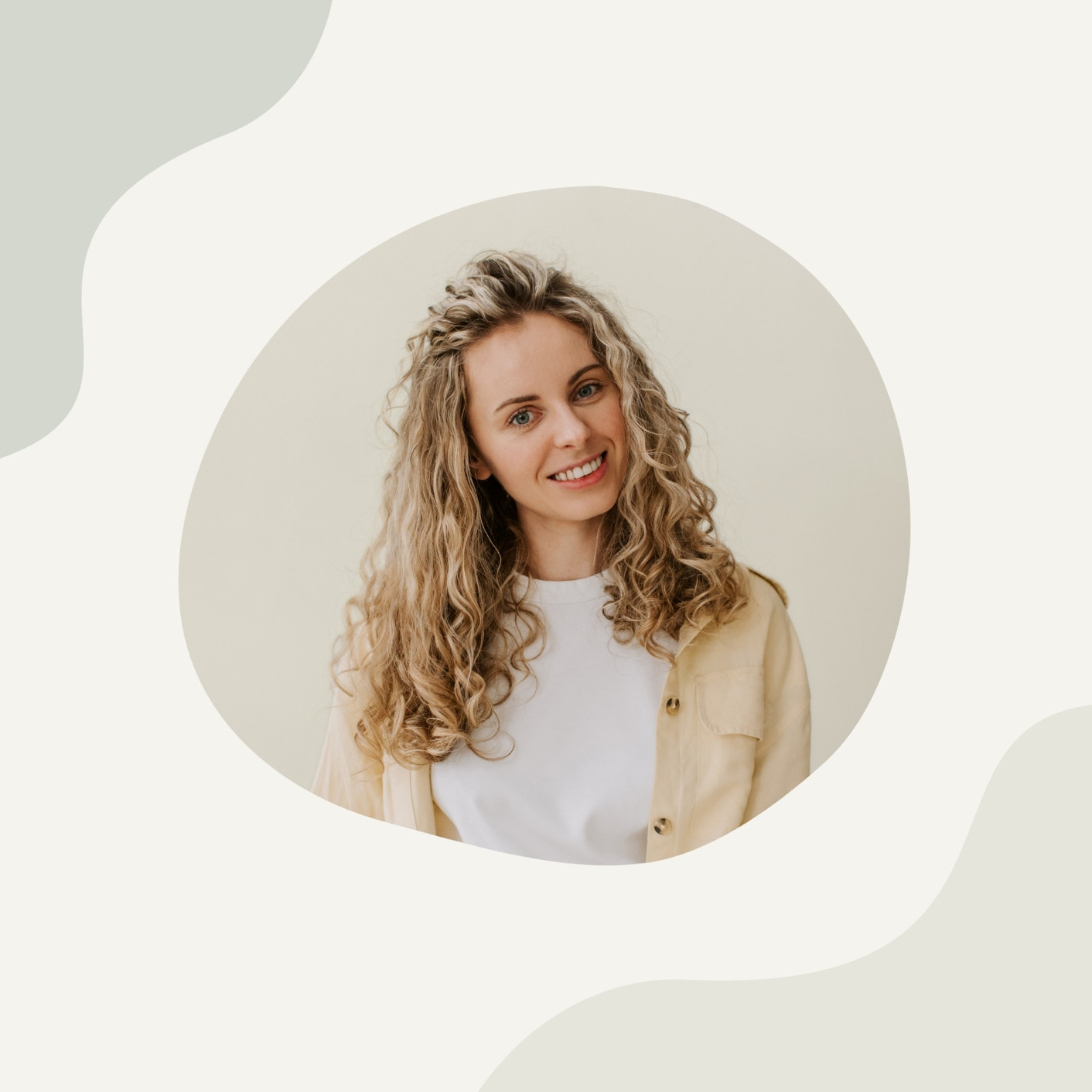 Beige Grün Neutral Organisch Rund Porträt WhatsApp Profilbild Beige Grün Neutral Organisch Rund Porträt WhatsApp Profilbild