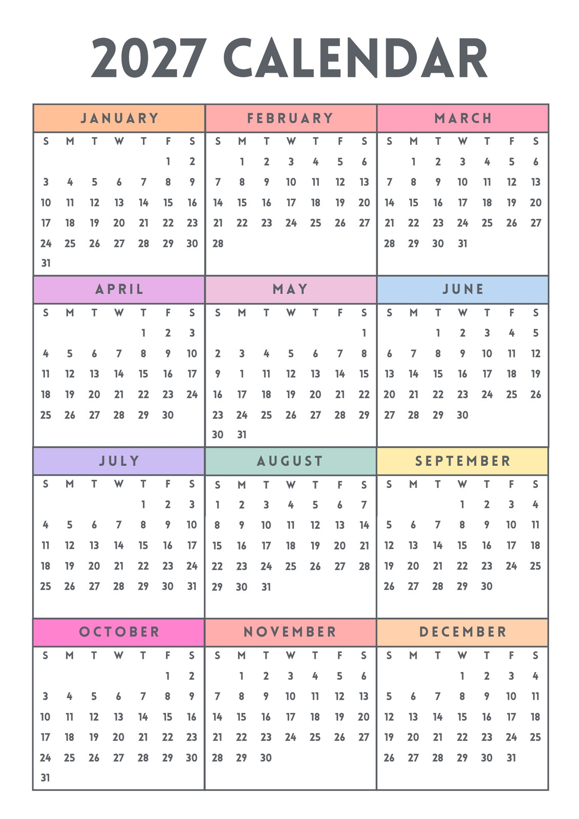 Page 19 - Free and customizable calendar templates | Canva