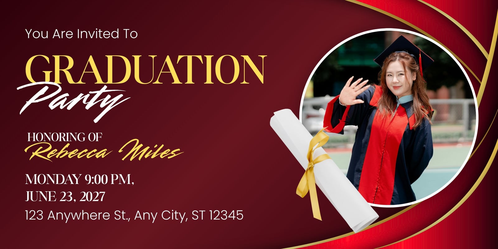 grad party card maker Free custom printable graduation invitation templates