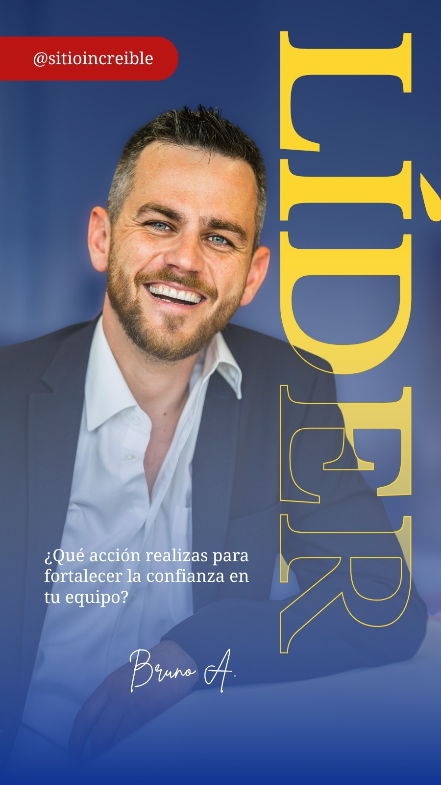 Azul y Amarillo Moderno Liderazgo Historia de Instagram