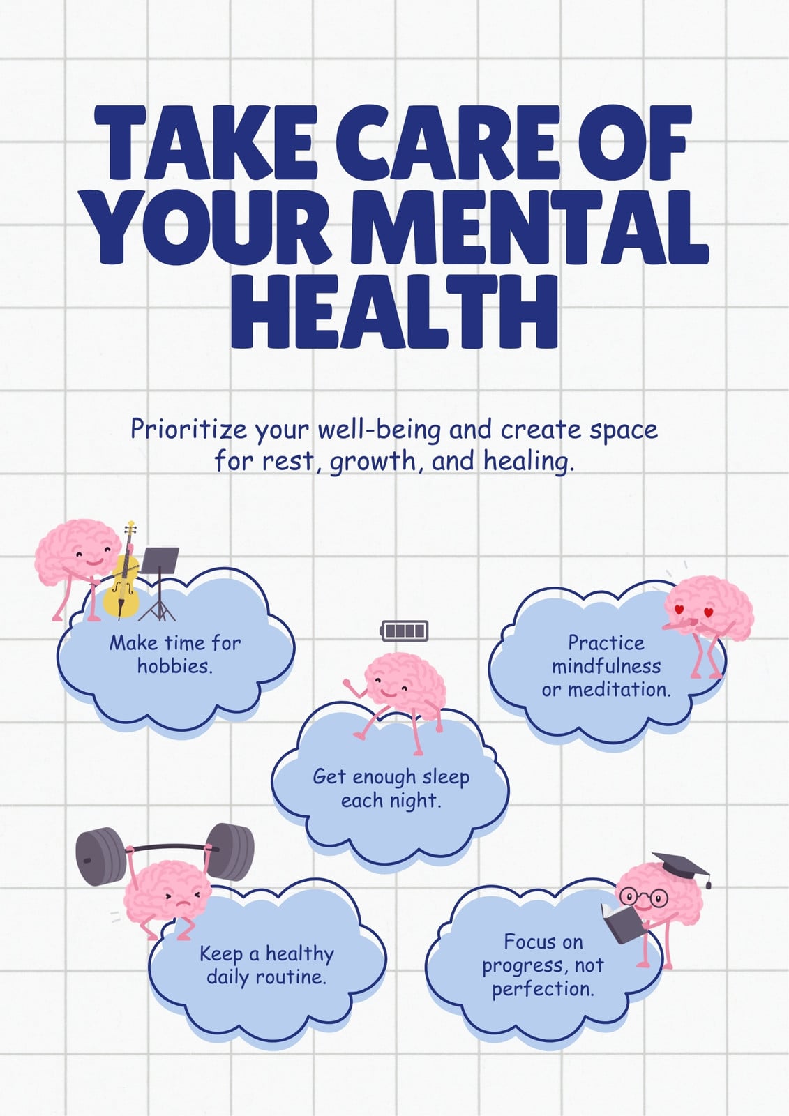 Page 4 - Free, custom printable mental health awareness posters | Canva
