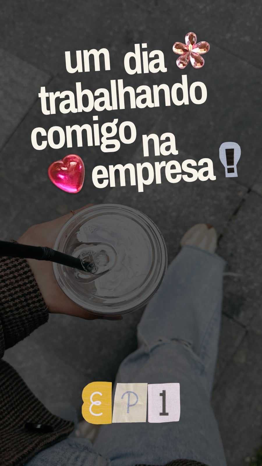 Um dia trabalhando comigo moderno e branco Capa para reels do instagram