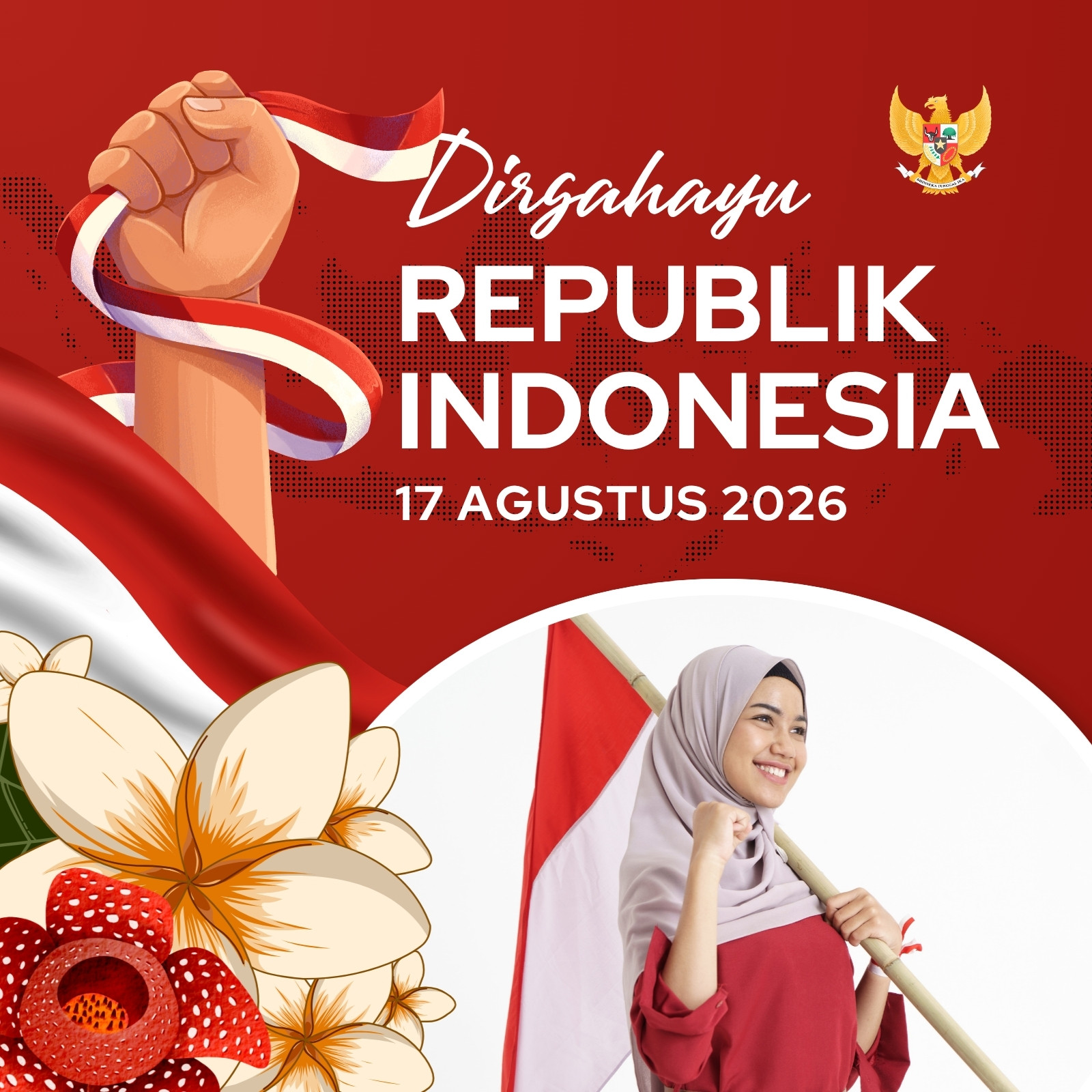 Merah Putih Modern Hari Kemerdekaan Indonesia Twibbon Merah Putih Modern Hari Kemerdekaan Indonesia Twibbon
