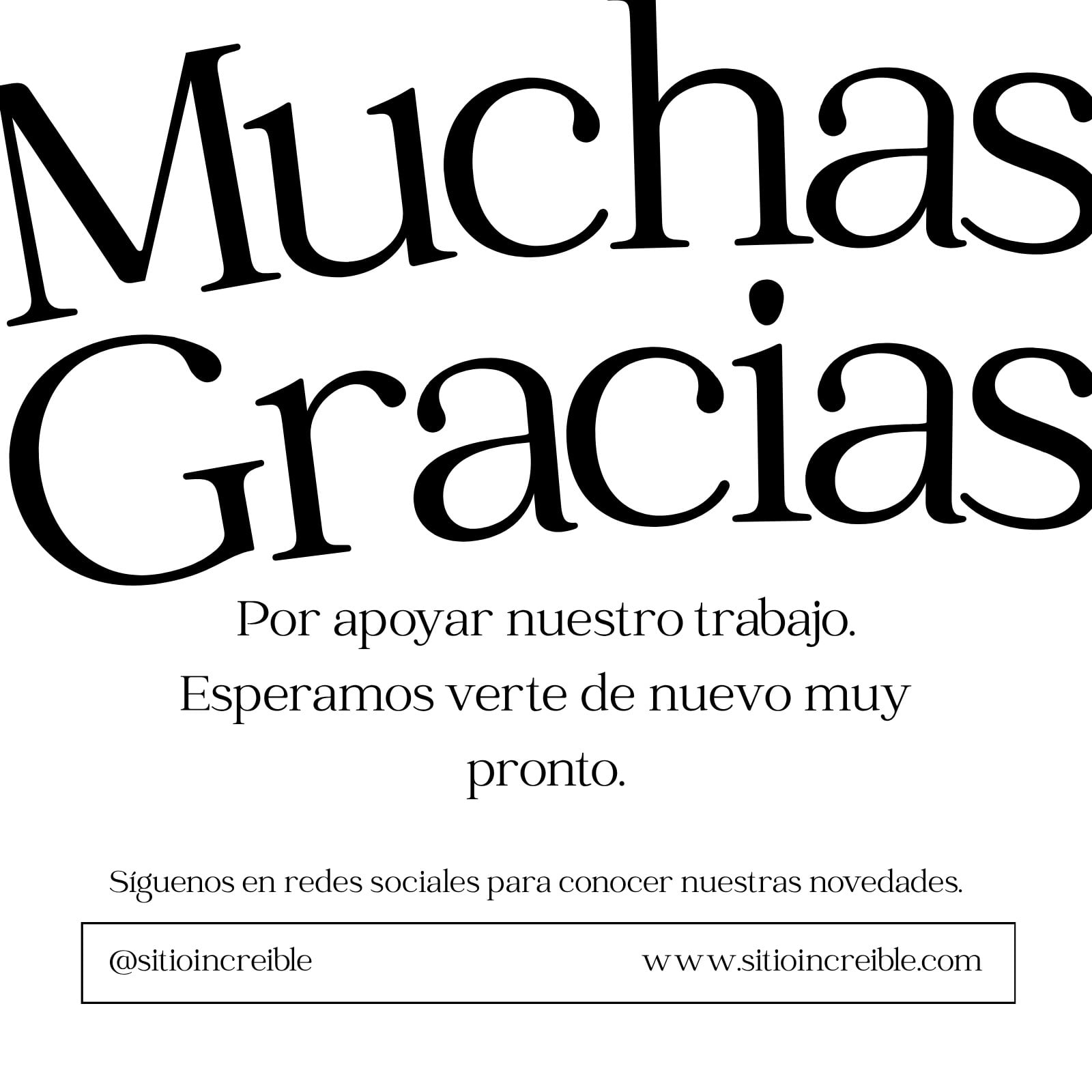 tarjeta cuadrada agradecimiento gracias por tu compra minimalista blanco y negro