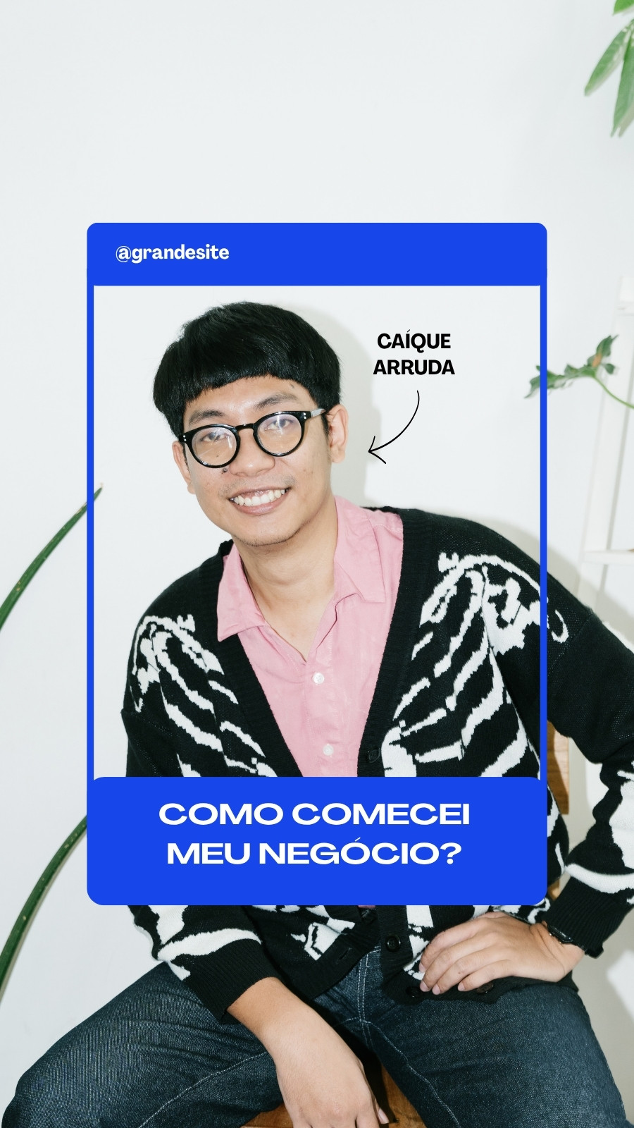 Preto e Azul Moderno Empreendedorismo Capa para Reels