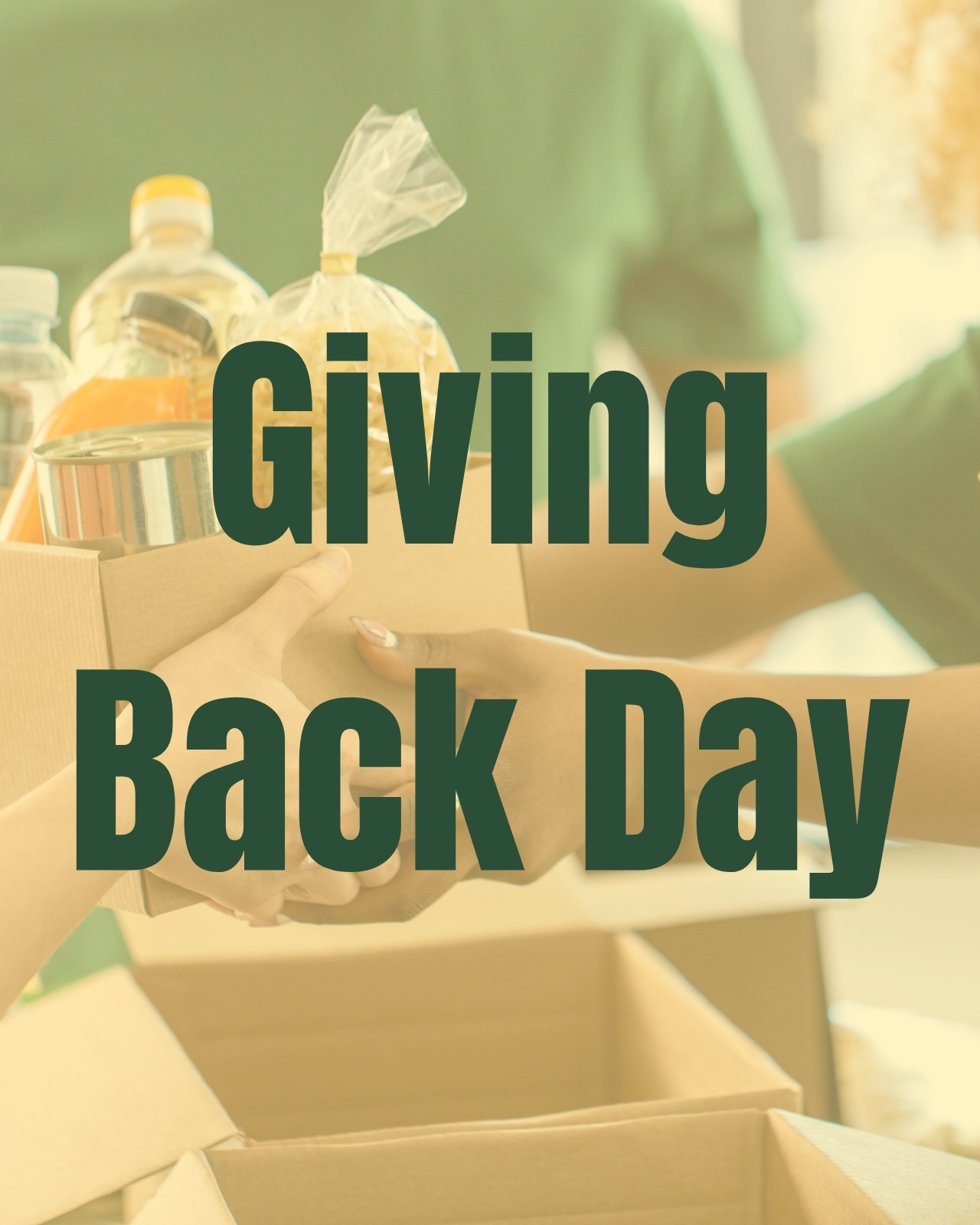Yellow Green Simple Giving Back Day Instagram Post