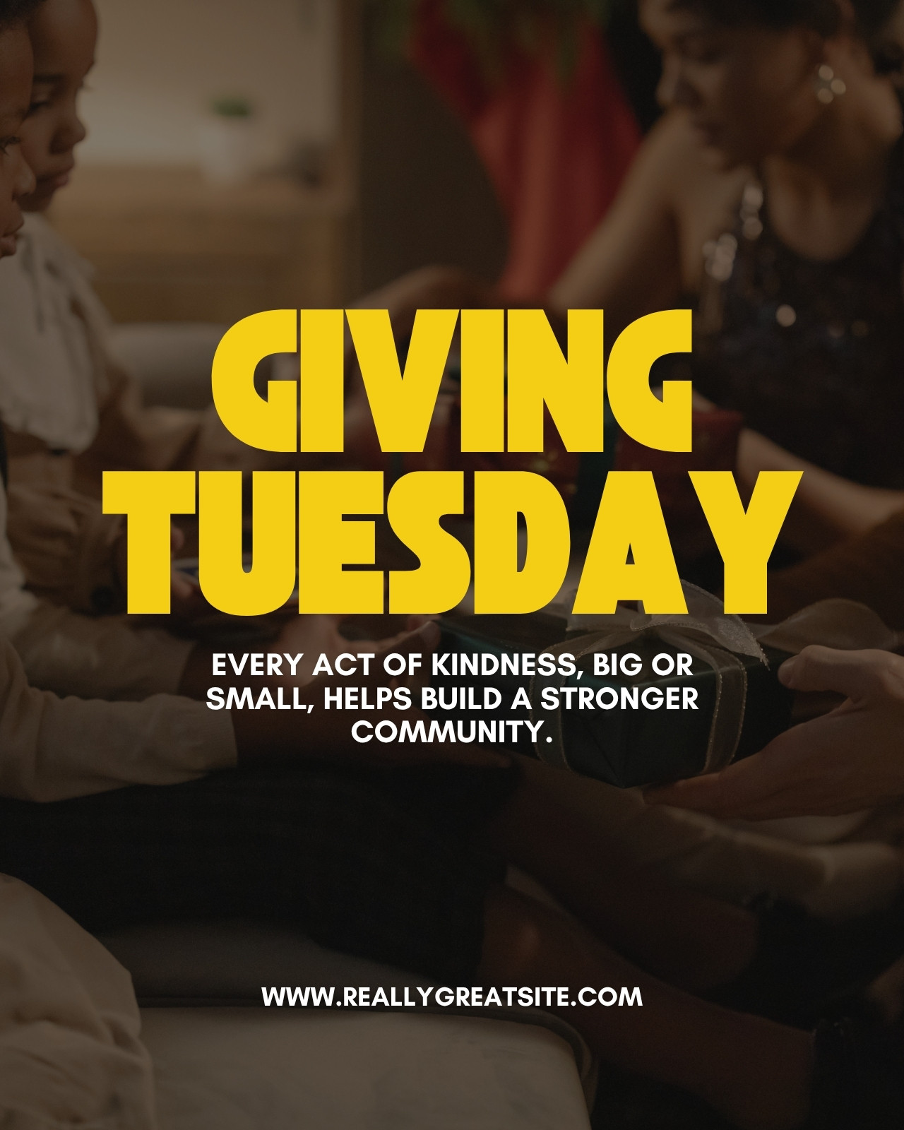 Yellow Bold Giving Tuesday Instagram Post