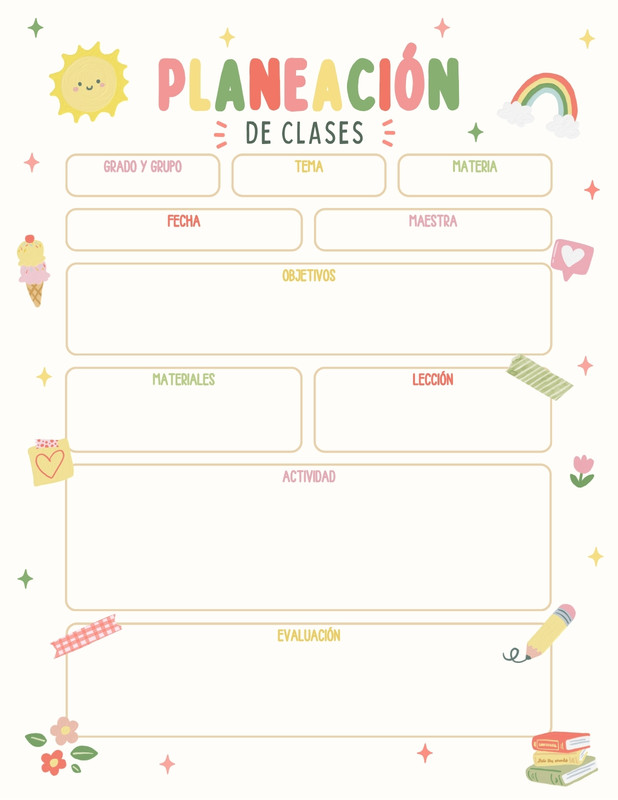 Personalizá online 187 plantillas de Plan De Clase De Jardín De ...