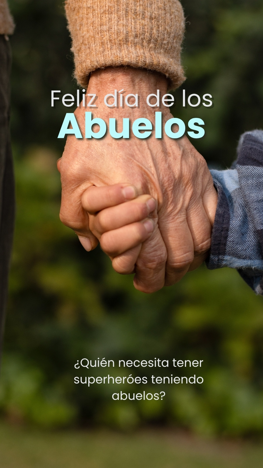 Historia de Instagram Día de los Abuelos Moderno Blanco y Celeste