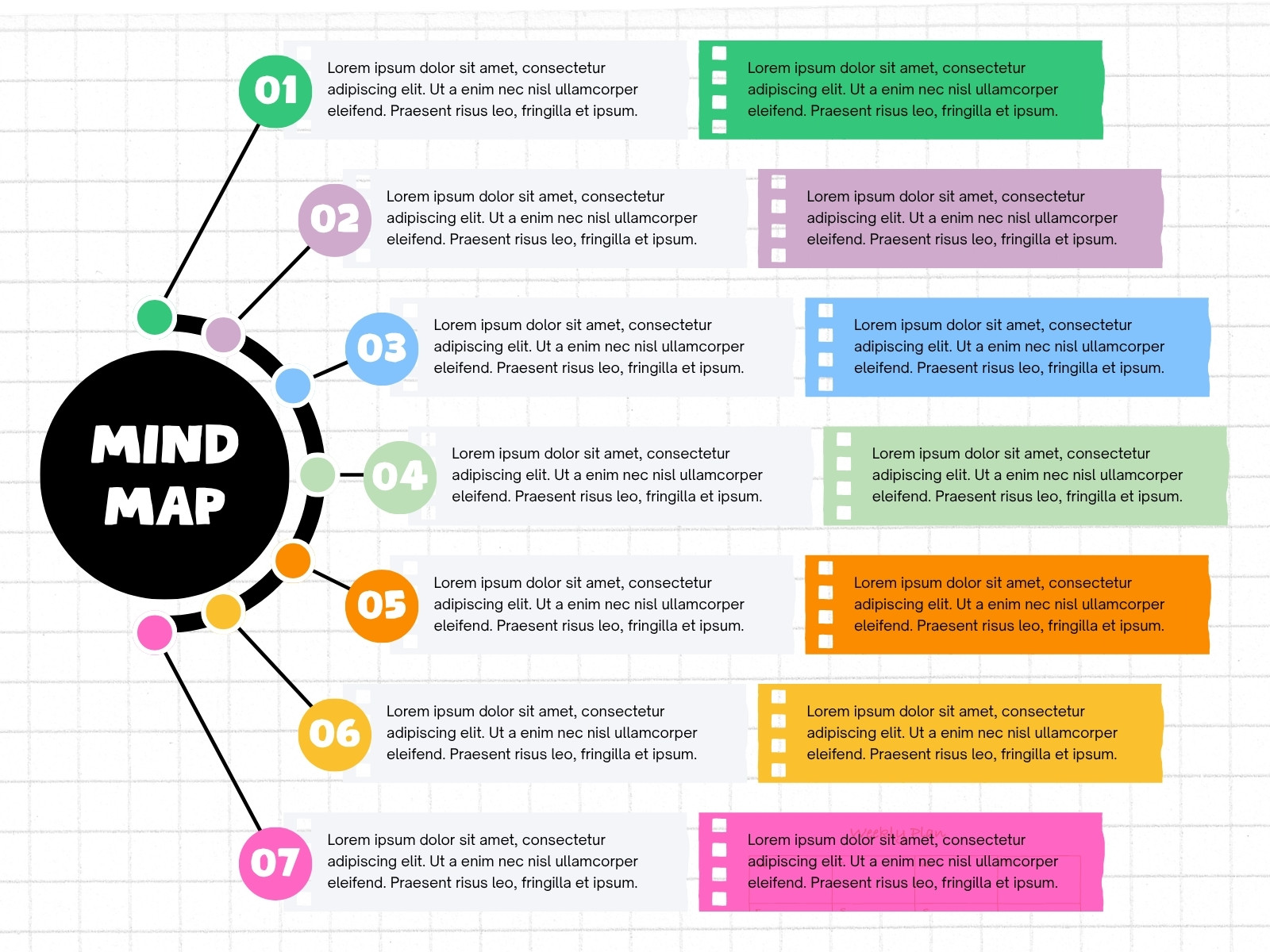 Colorful Simple Creative Diagram Business Planning Mind Map Graph