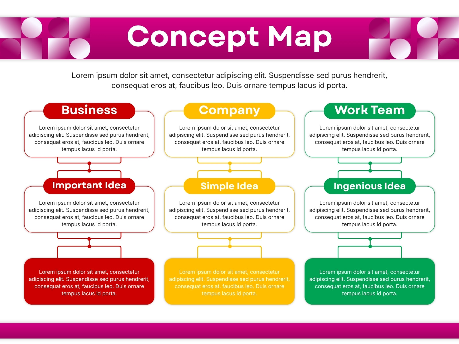 Red and White Modern Concept Map Graph