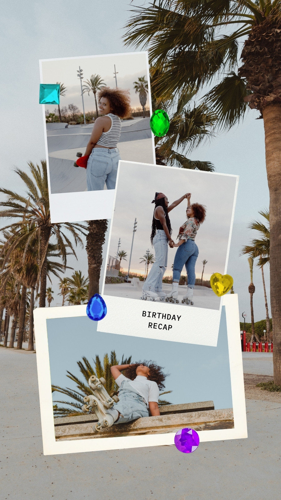 A warm scrapbook layout made for layering photos and birthday memories.
