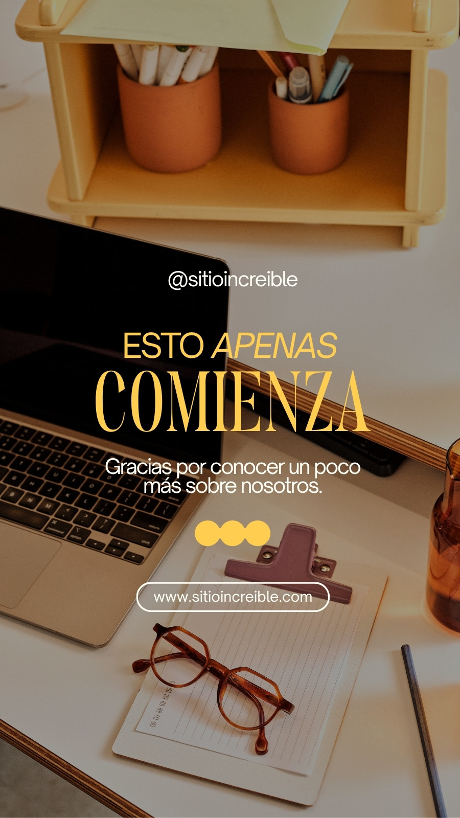 Historia de Instagram Comienzo Moderno color Amarillo