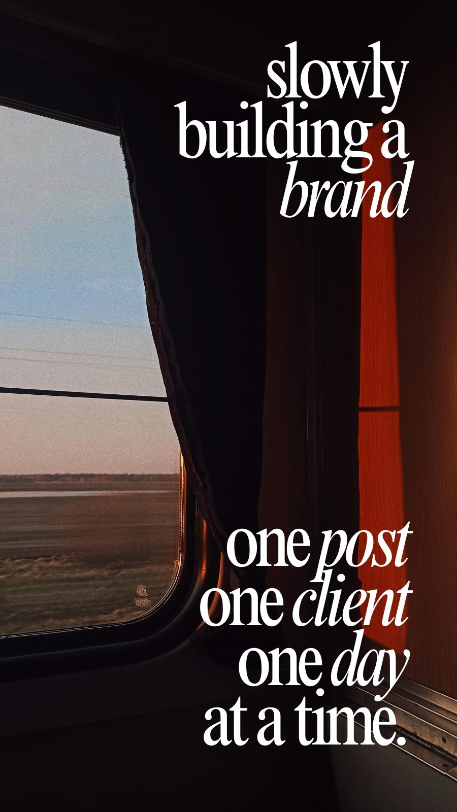 Black White and Orange Modern Typographic Branding Quote Story