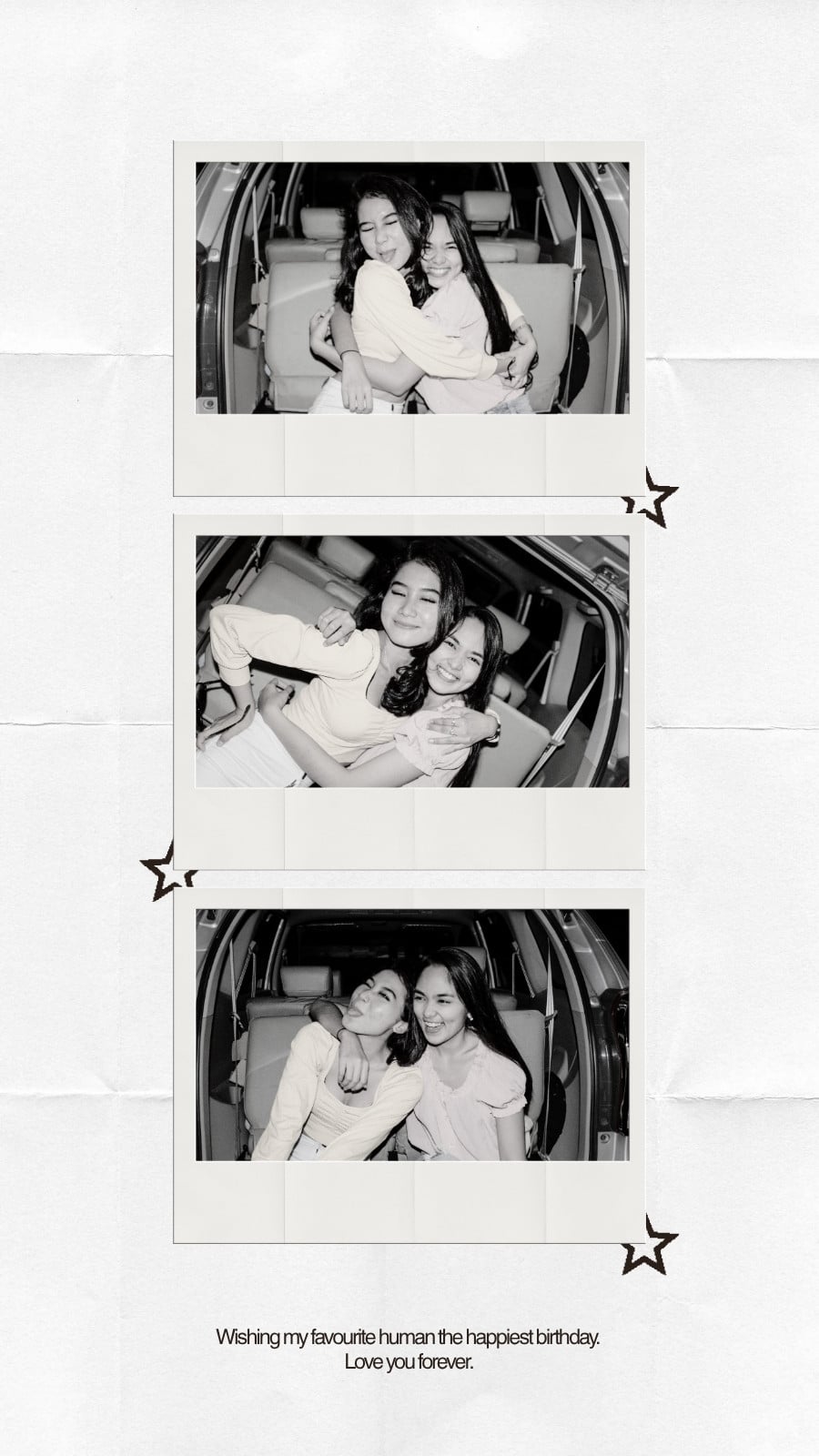 Black and White Minimalist Birthday Instagram Story