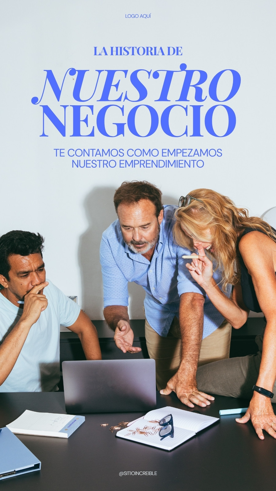 Historia Instagram Negocio Minimalista Azul