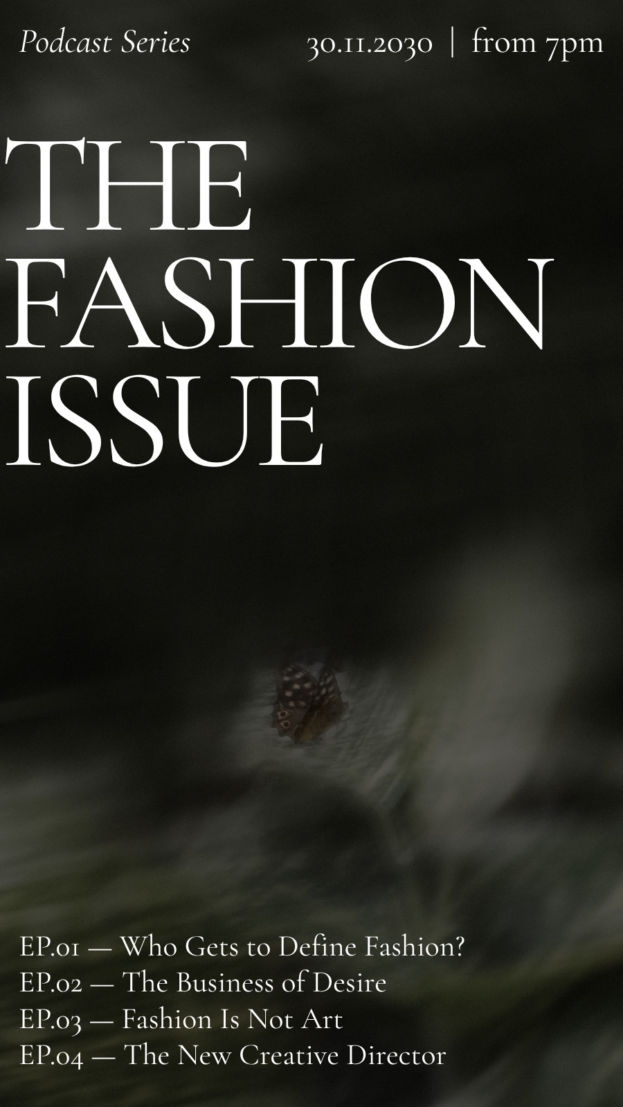 Black White and Gold Bold Fashion Podcast Instagram Story