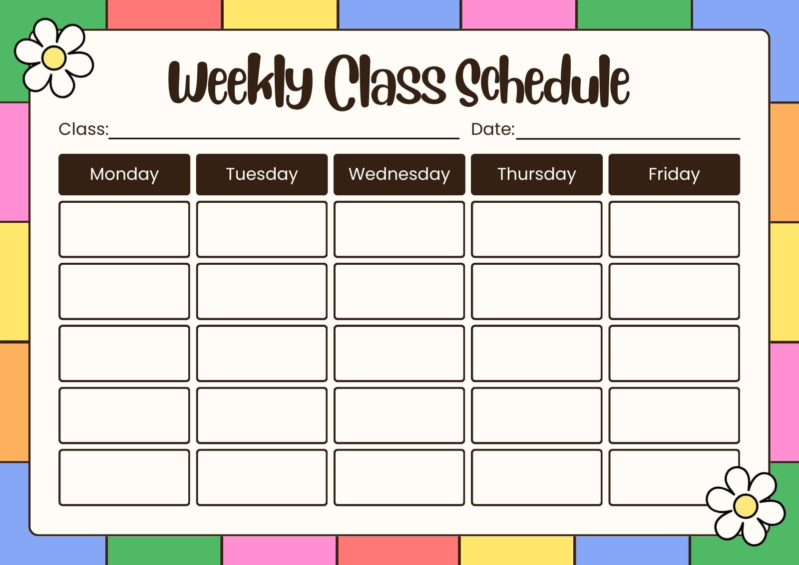 Page 9 - Free and customizable weekly schedule templates | Canva