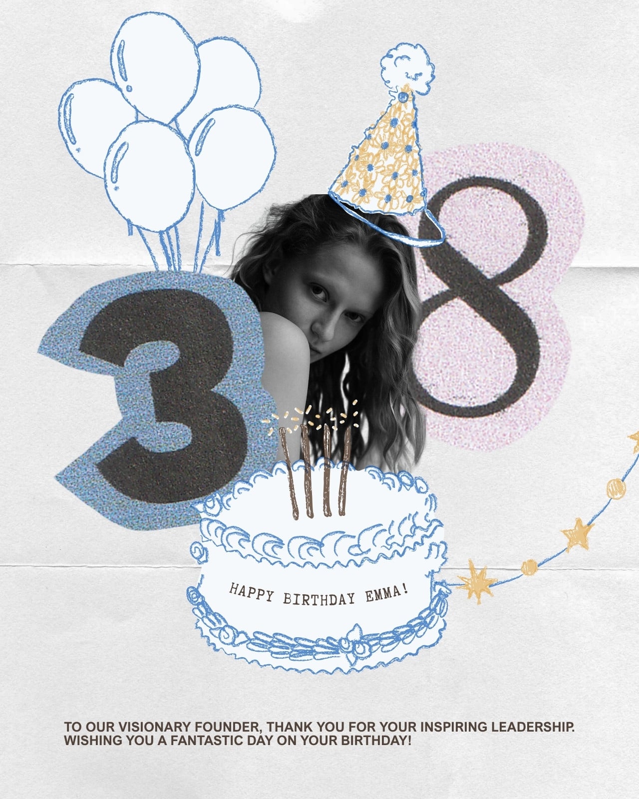 A neutral scrapbook option for photos, little details and birthday memories.