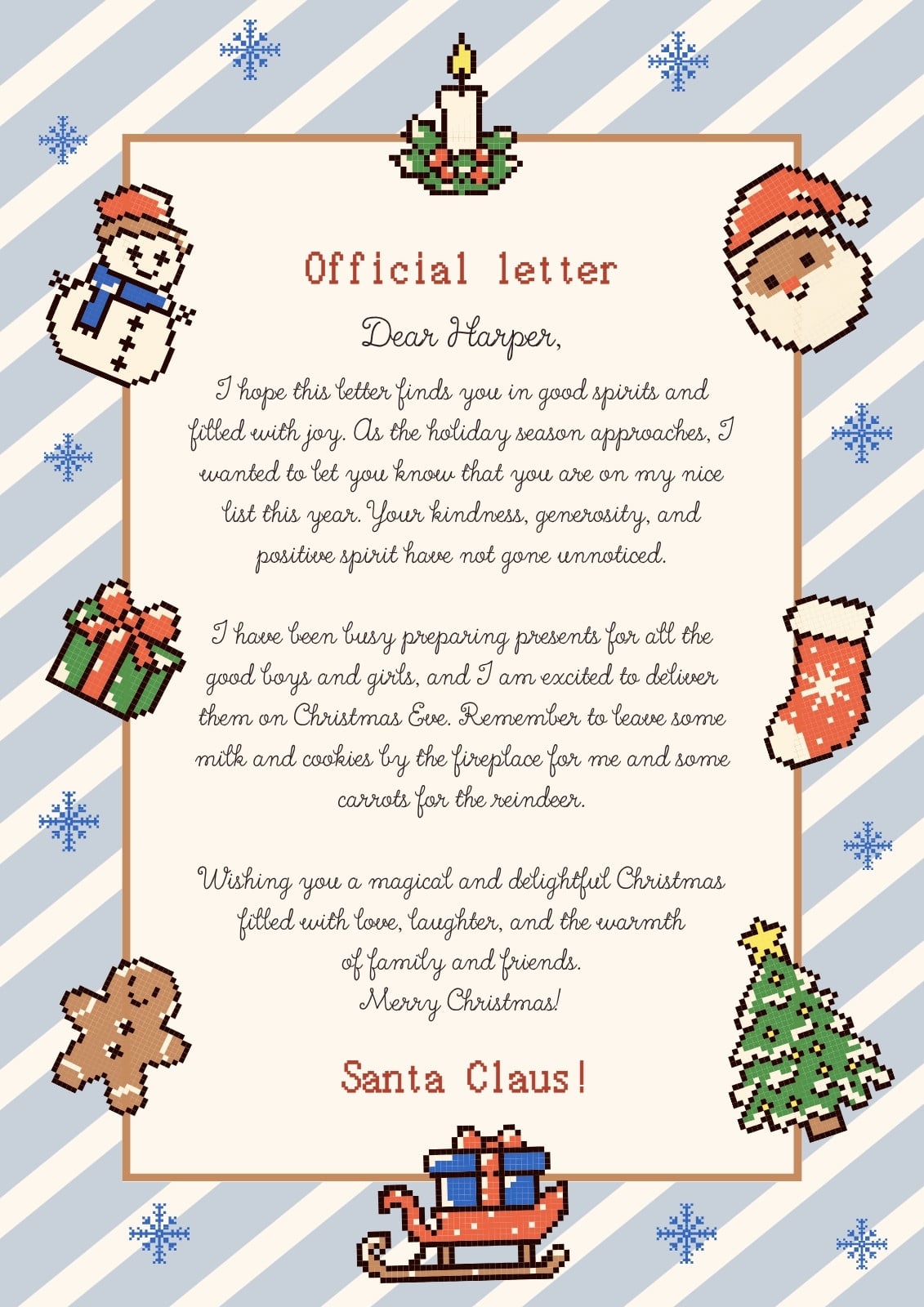 Page 4 - Free and customizable Christmas letter templates | Canva