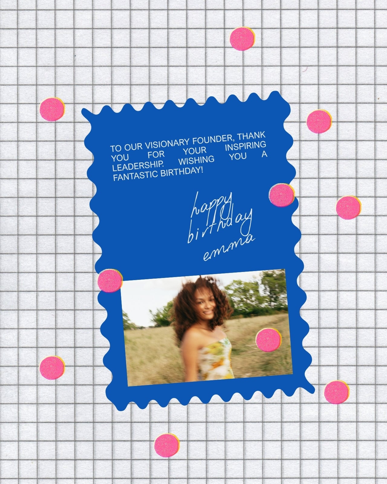 A mix of scrapbook details and playful color makes this one feel more like something you put together yourself.