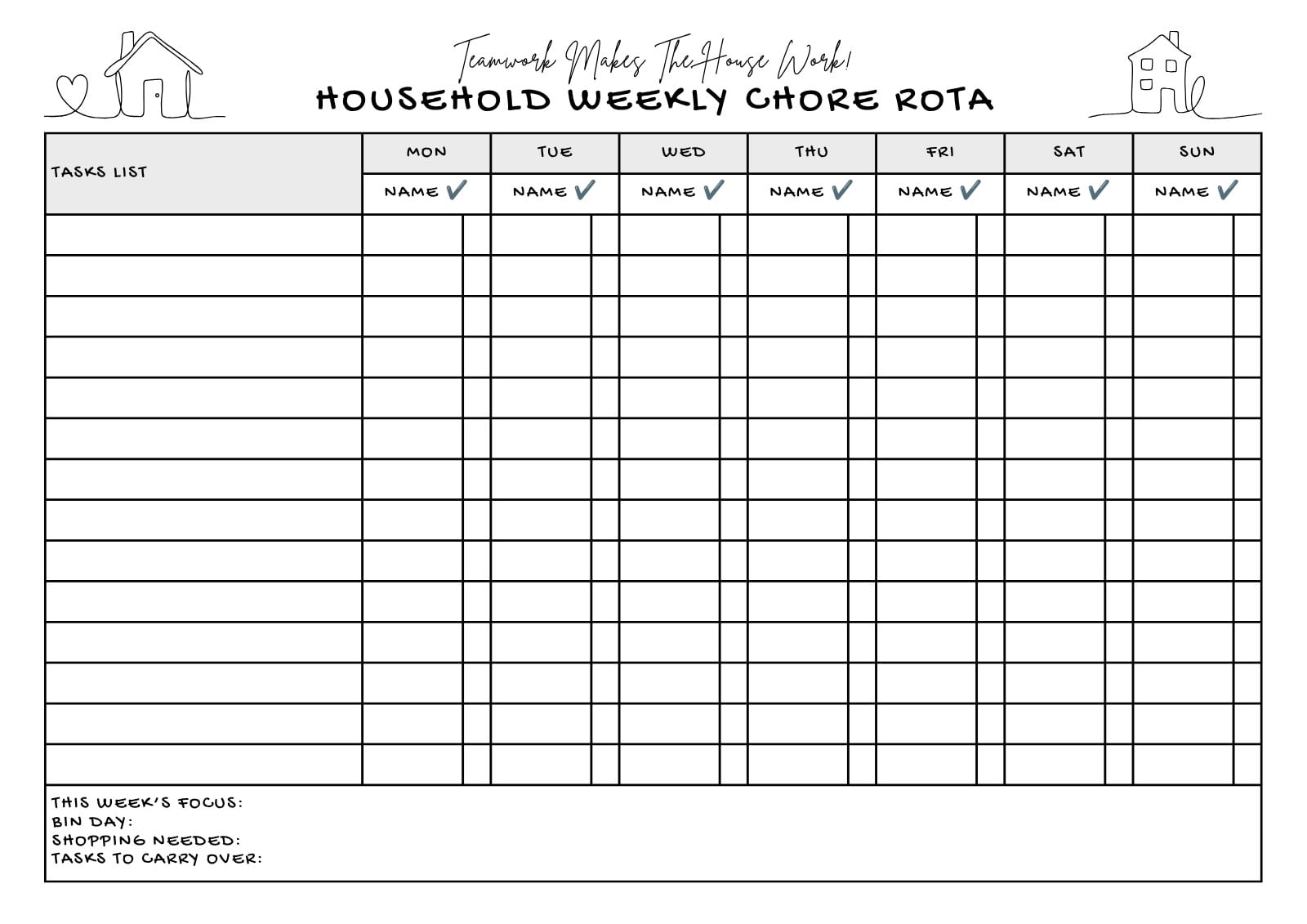 Page 3 - Free and customizable chore templates