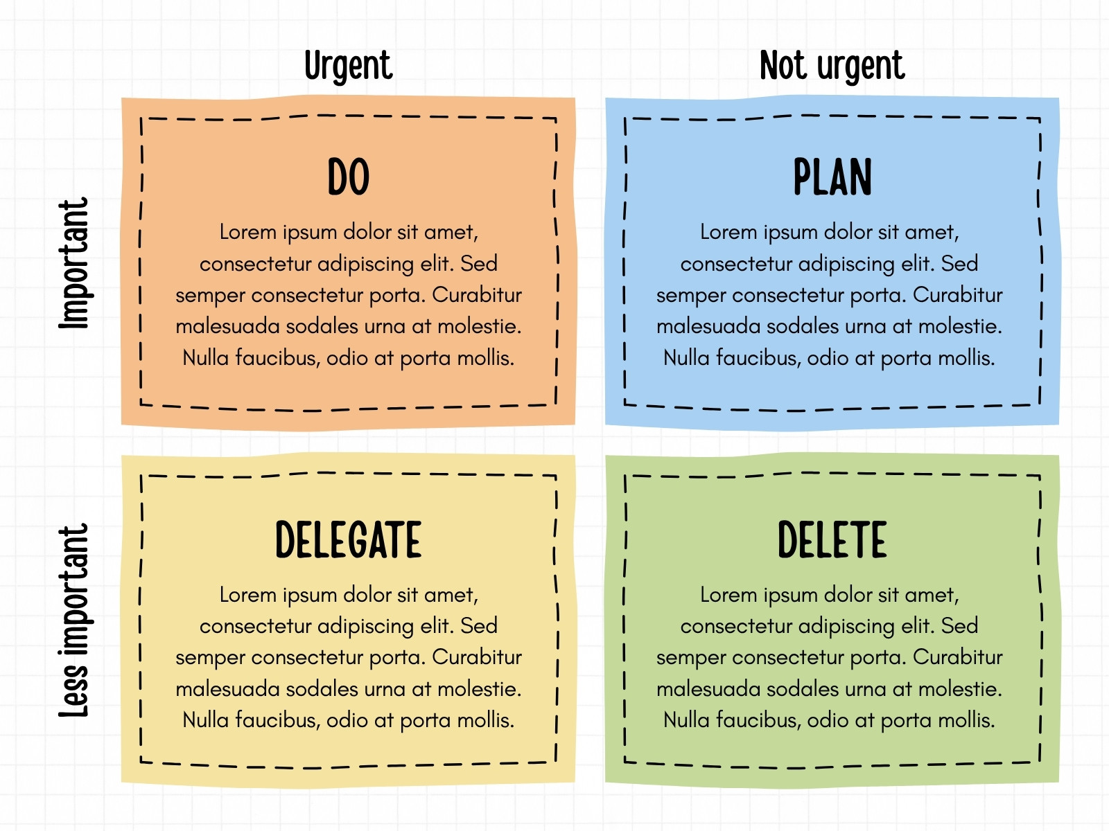 Multicolor Pastel Simple Organic Priority Decision Matrix Graph