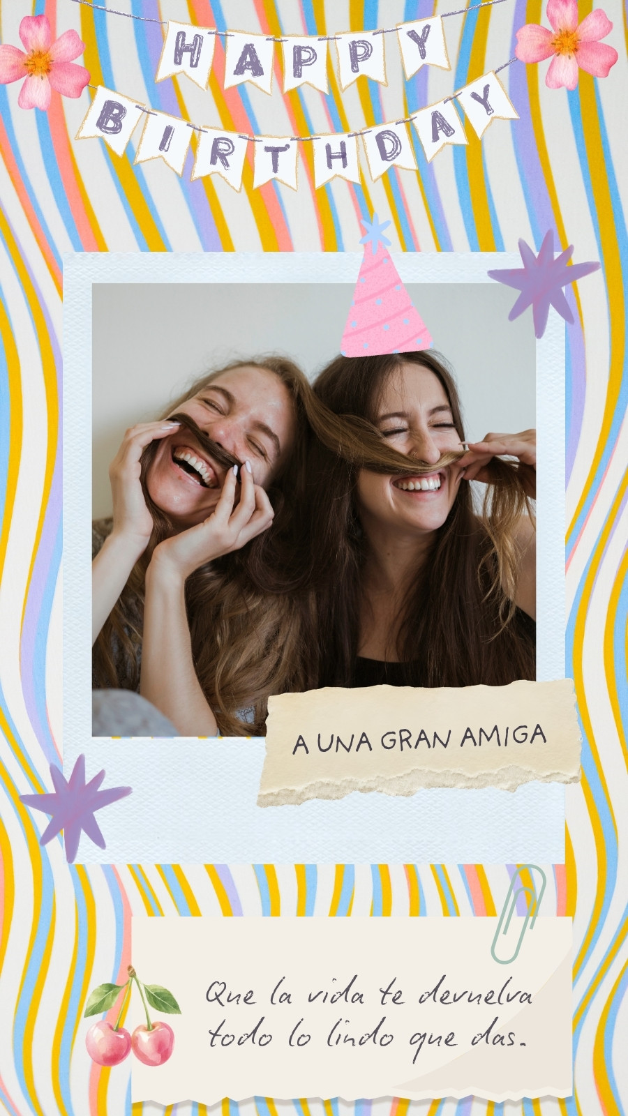Tu Historia Felicitaciones De Cumpleaños Lúdico Multicolor