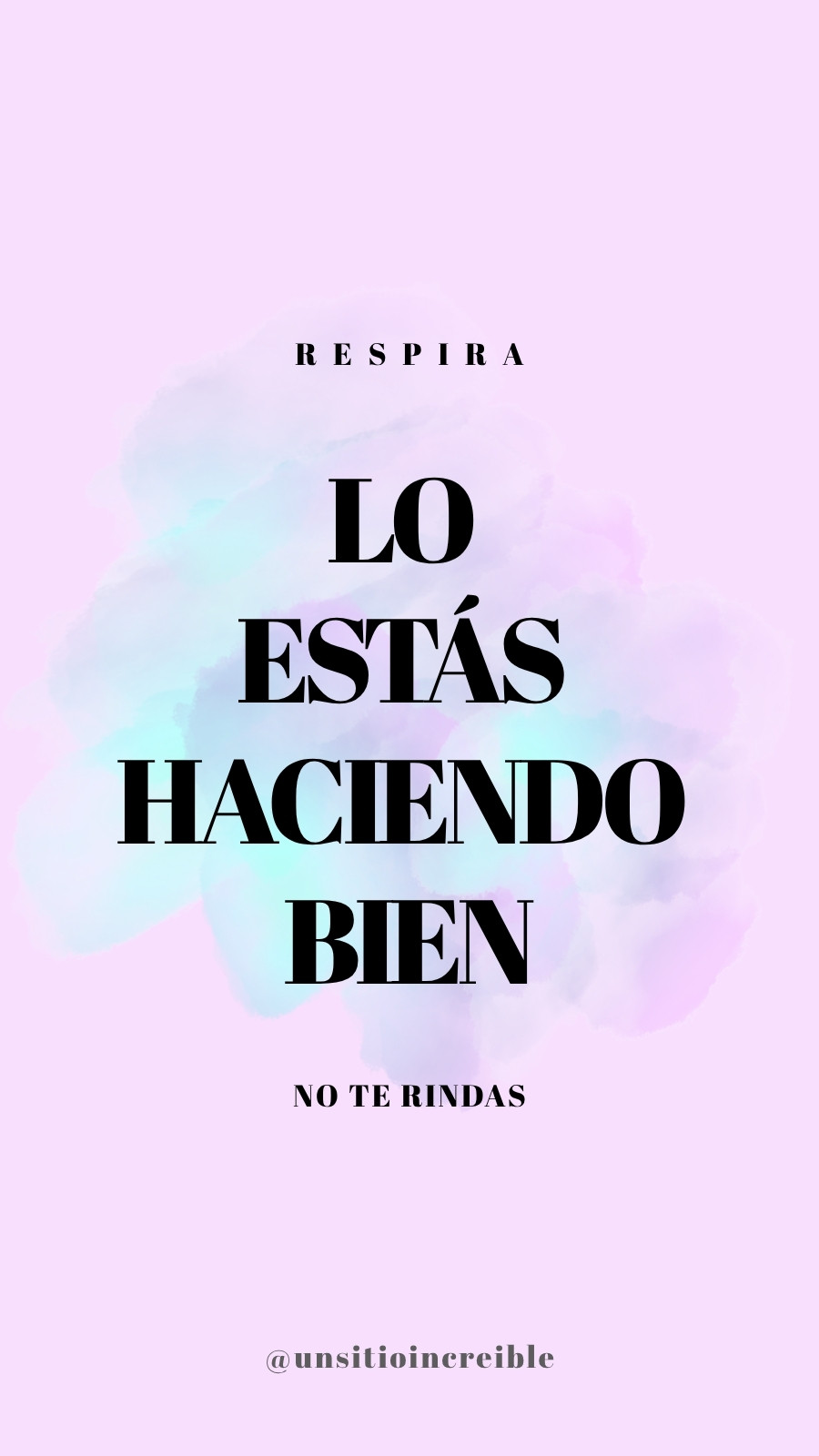 Lila Rosa Pastel y Azul Claro Minimalista Mensaje Motivacional Historia De Instagram