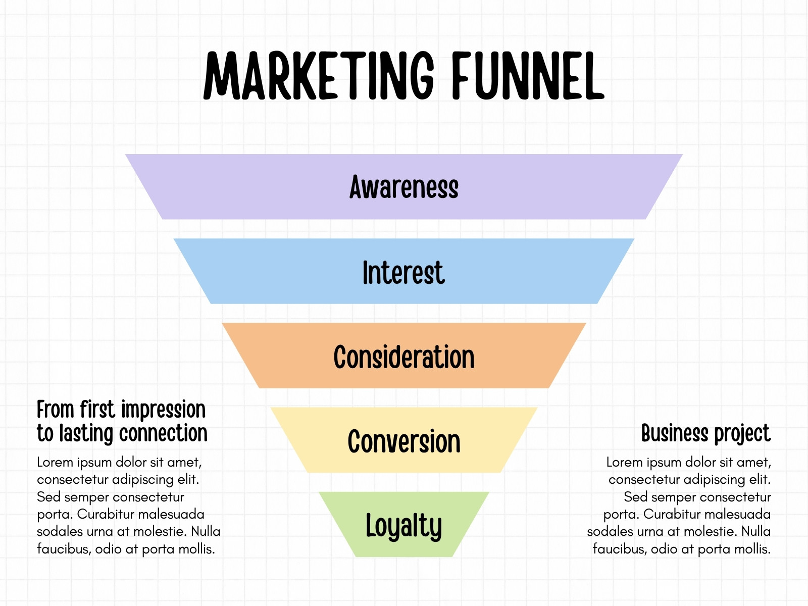 Multicolor pastel Simple Marketing Funnel Graph
