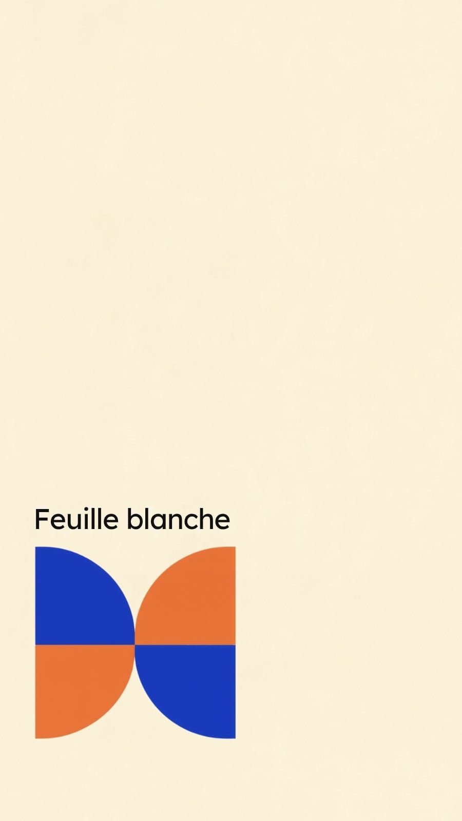 Fond d'écran pour GSM formes abstraites en style géométrique beige bleu et orange