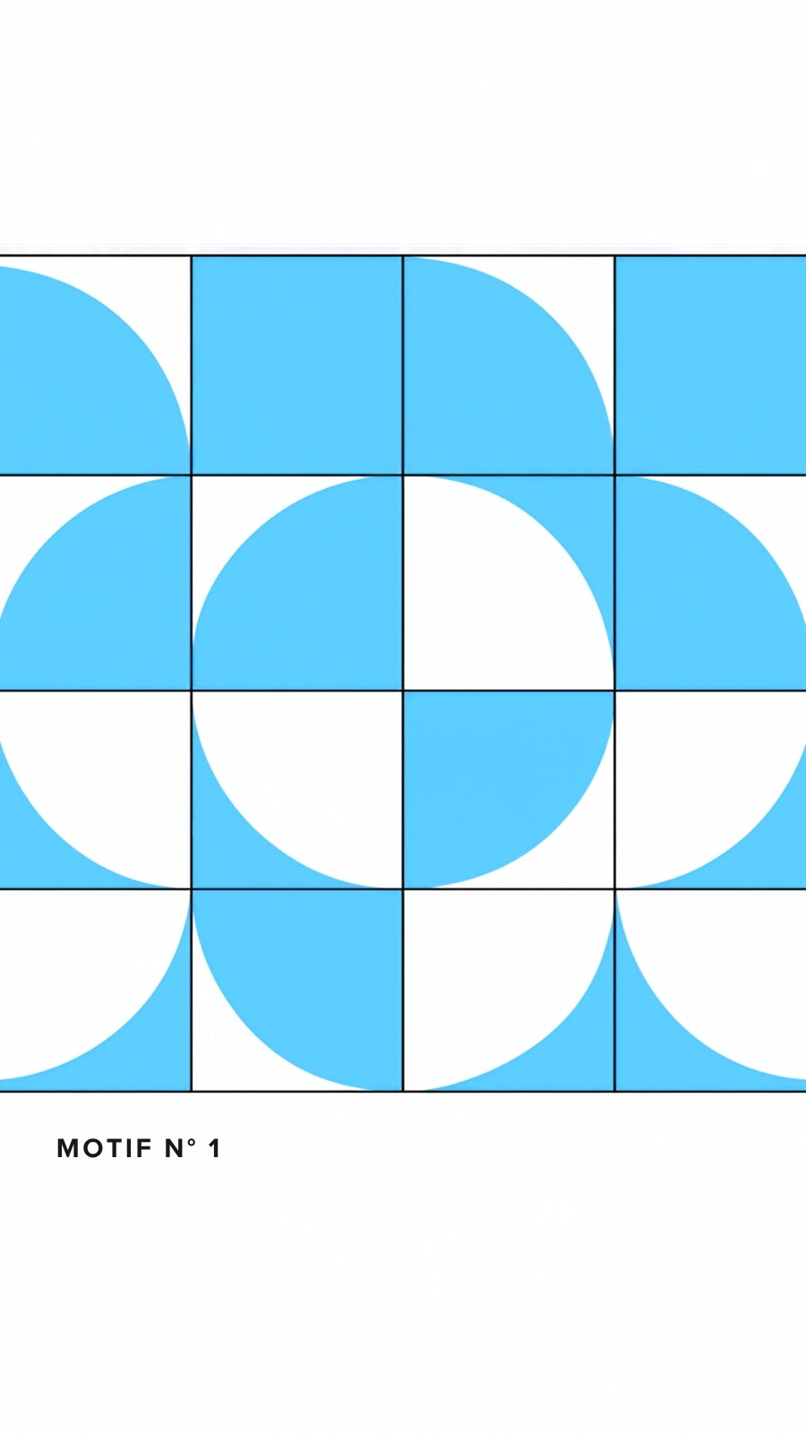 Fond d'écran pour GSM motif géométrique abstrait en style éditorial artistique bleu et blanc