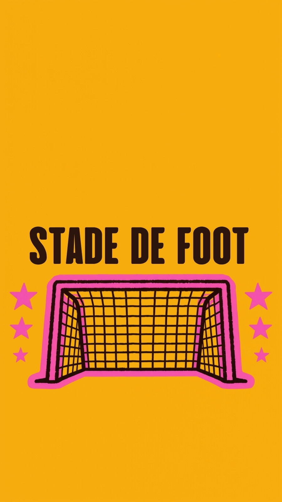 Fond d'écran pour téléphone pour football en jaune rose et noir style maximalisme nostalgique