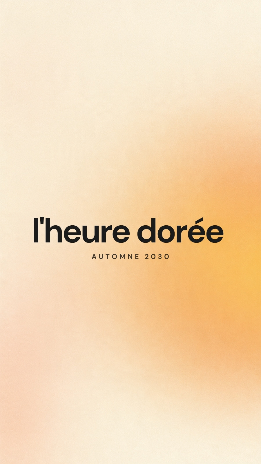 Fond d'écran pour téléphone pour heure dorée en beige et orange style néo-numérique
