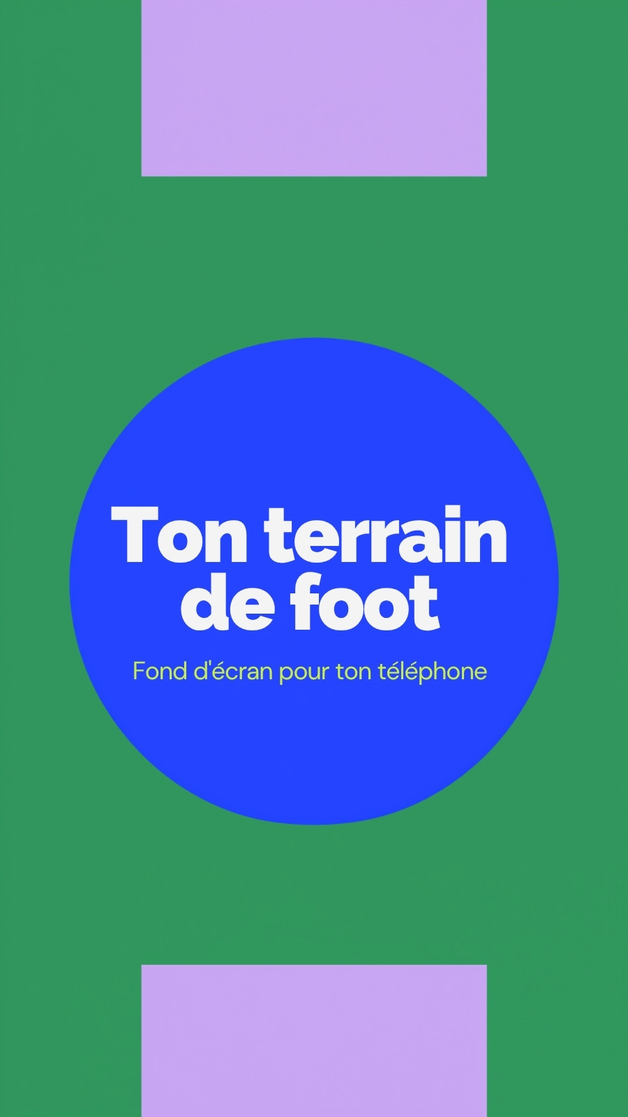 Votre Story pour terrain de football en vert bleu et violet style géométrique