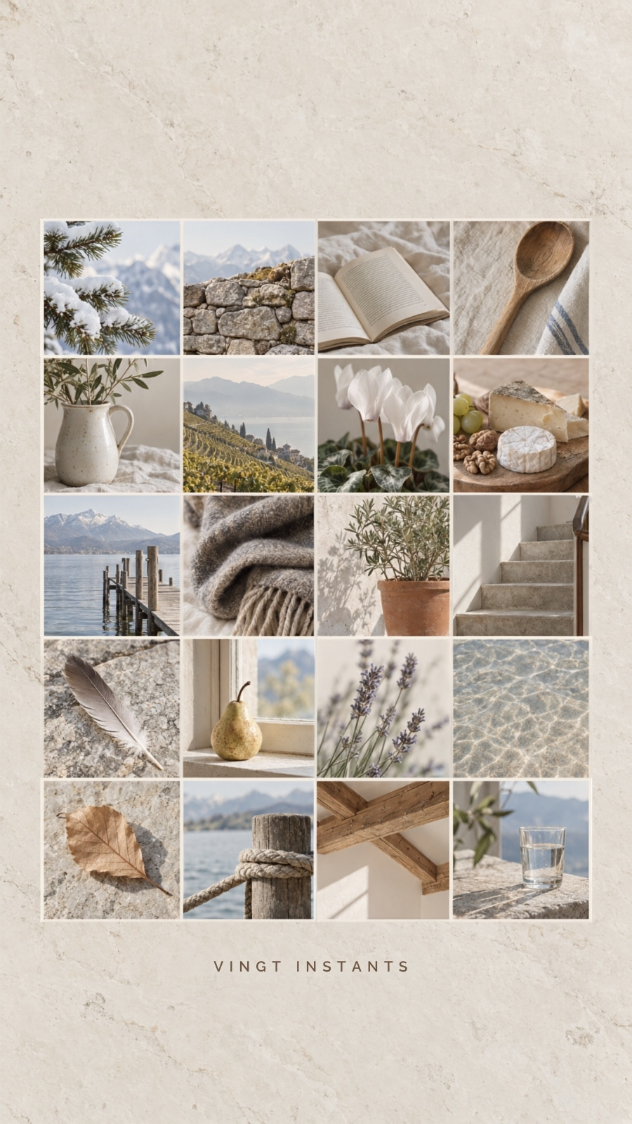 Fond d'écran pour téléphone pour moodboard photo en beige et gris style minimaliste