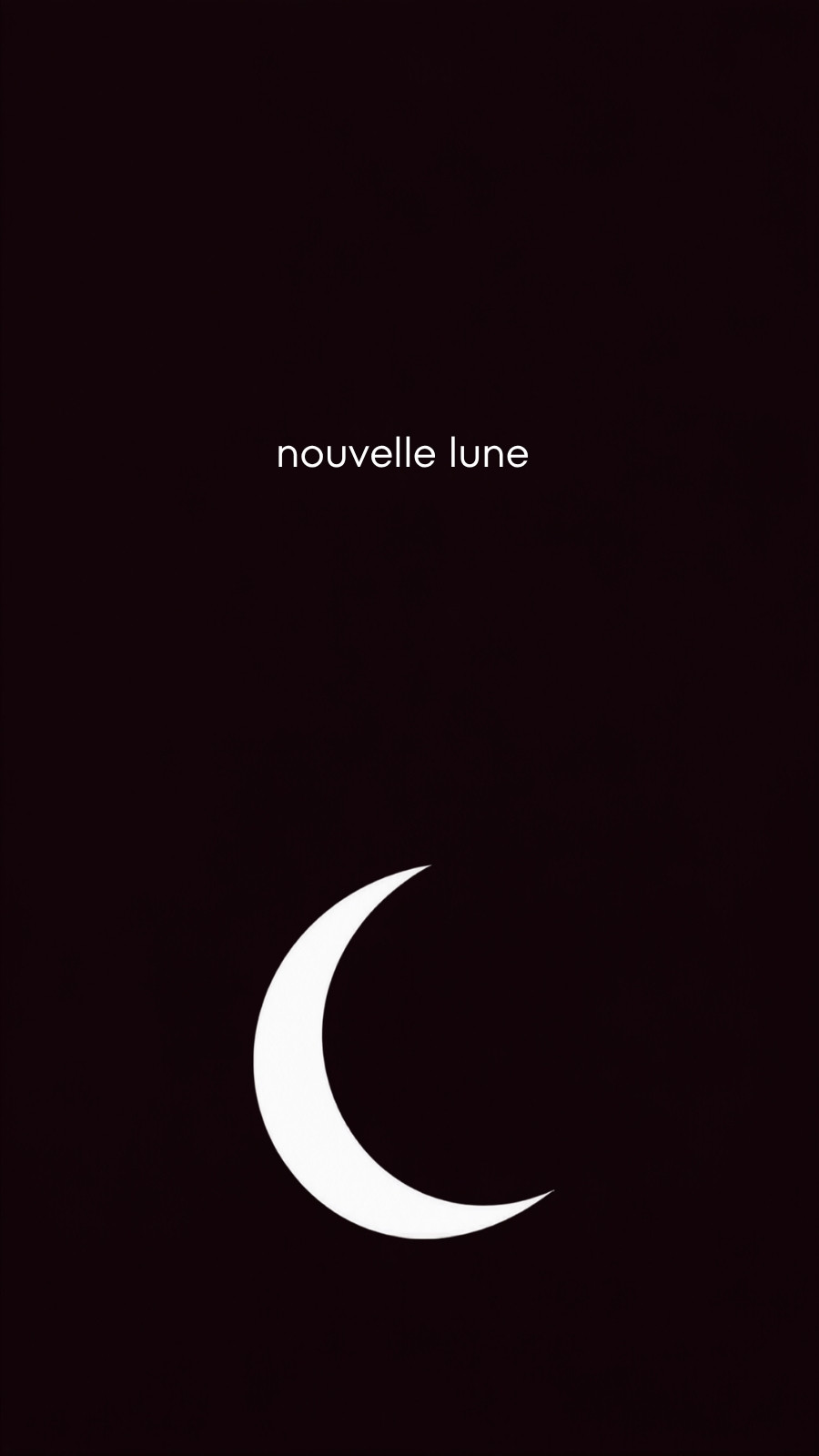 Fond d'écran pour téléphone pour nouvelle lune en noir et blanc style moderne
