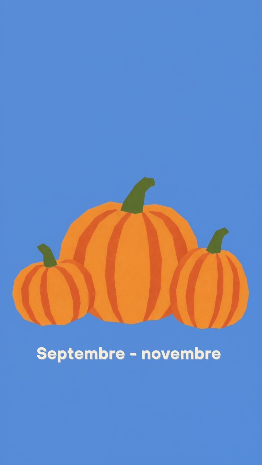 Fond d'écran pour téléphone pour saison d'automne en bleu et orange style organique